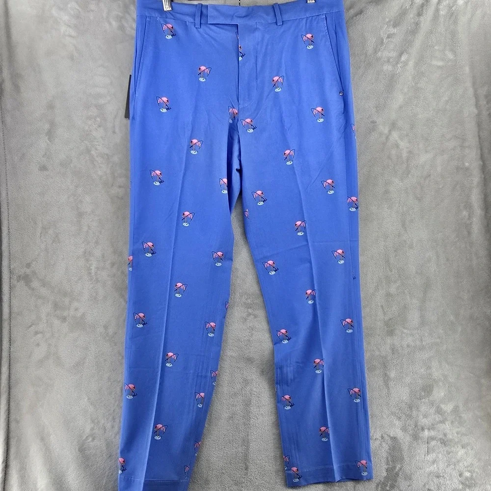 RLX Ralph Lauren Golf Performance Chino Mens 34x32 Flamingo‎ Fishing Wicking New